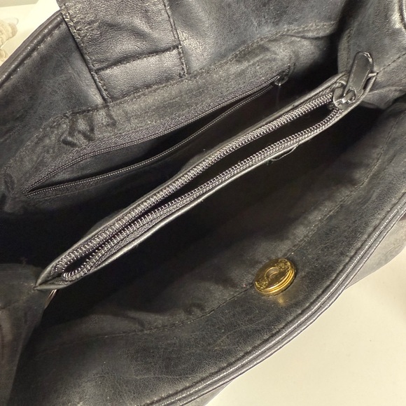 Rosetti Black & Brown Faux Leather Tote Bag | Vintage Style Shoulder Bag - Picture 7 of 8